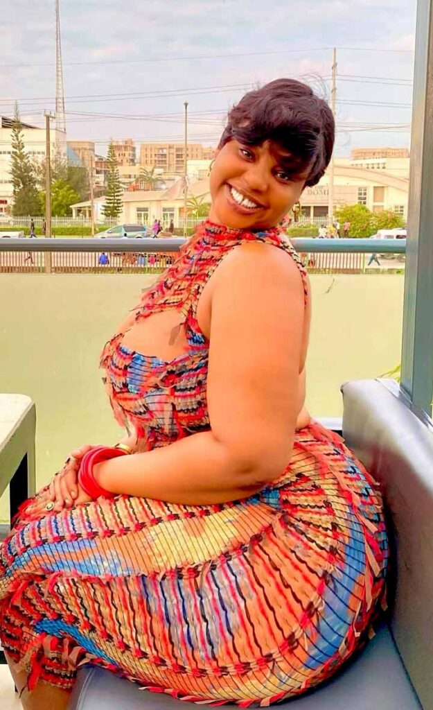 Black BBW Model in a sun dress